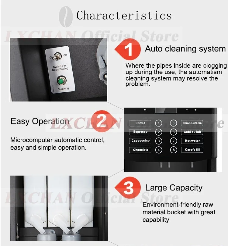 Homewise-商用インスタント飲料マシン,7つの調整されたお湯,コーヒーメーカー,さまざまな飲料,220 v,240v