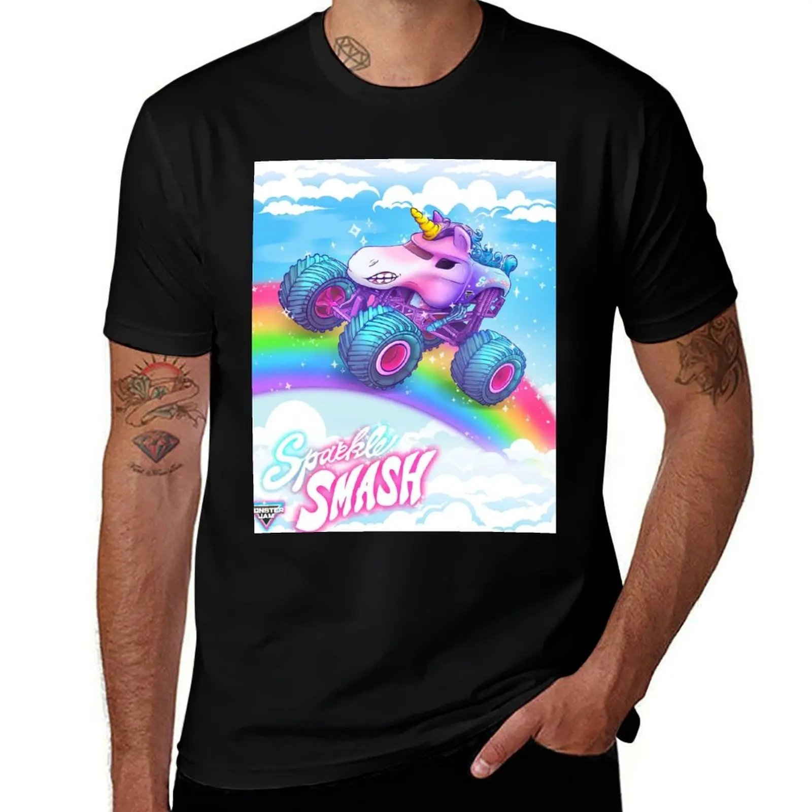 

Sparkle Smash the Unicorn Truck T-Shirt shirts graphic tees summer clothes man t shirt mens shirts graphic tee