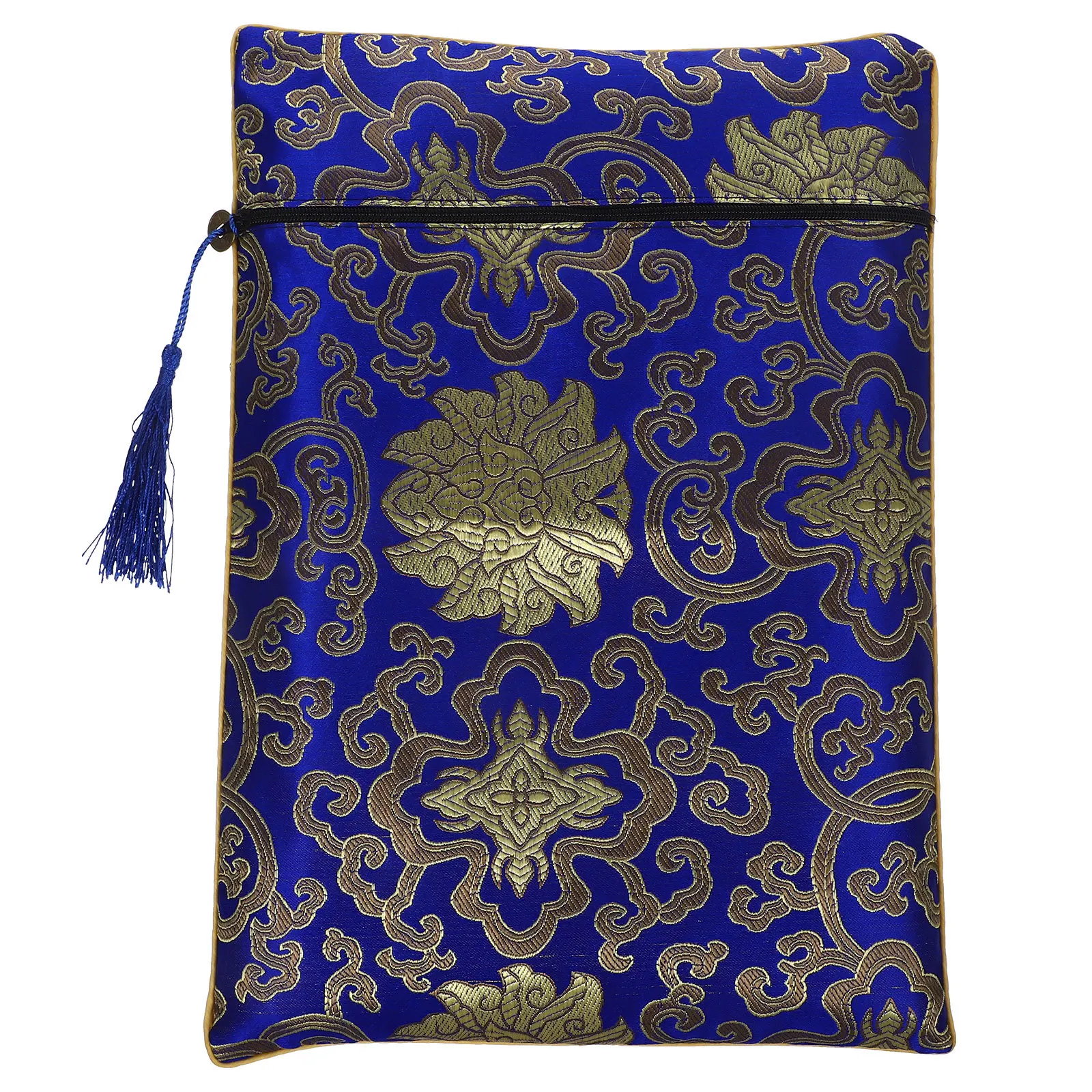 Chinese Style Multi-Purpose Zipper Bag Small Books Notebooks Storage Stationery Pouch Portable Pencil Case Organizer Pen