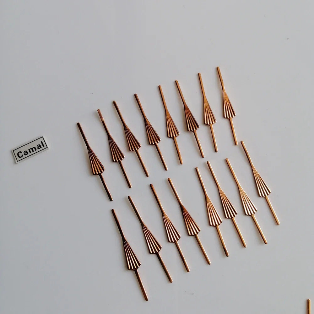 Camal 100PCS 34mm/1.33inch Rose Gold Metal Arrow Connectors Pins For Crystal Prisms Beads Chandelier Pendant Lamp Lighting Parts