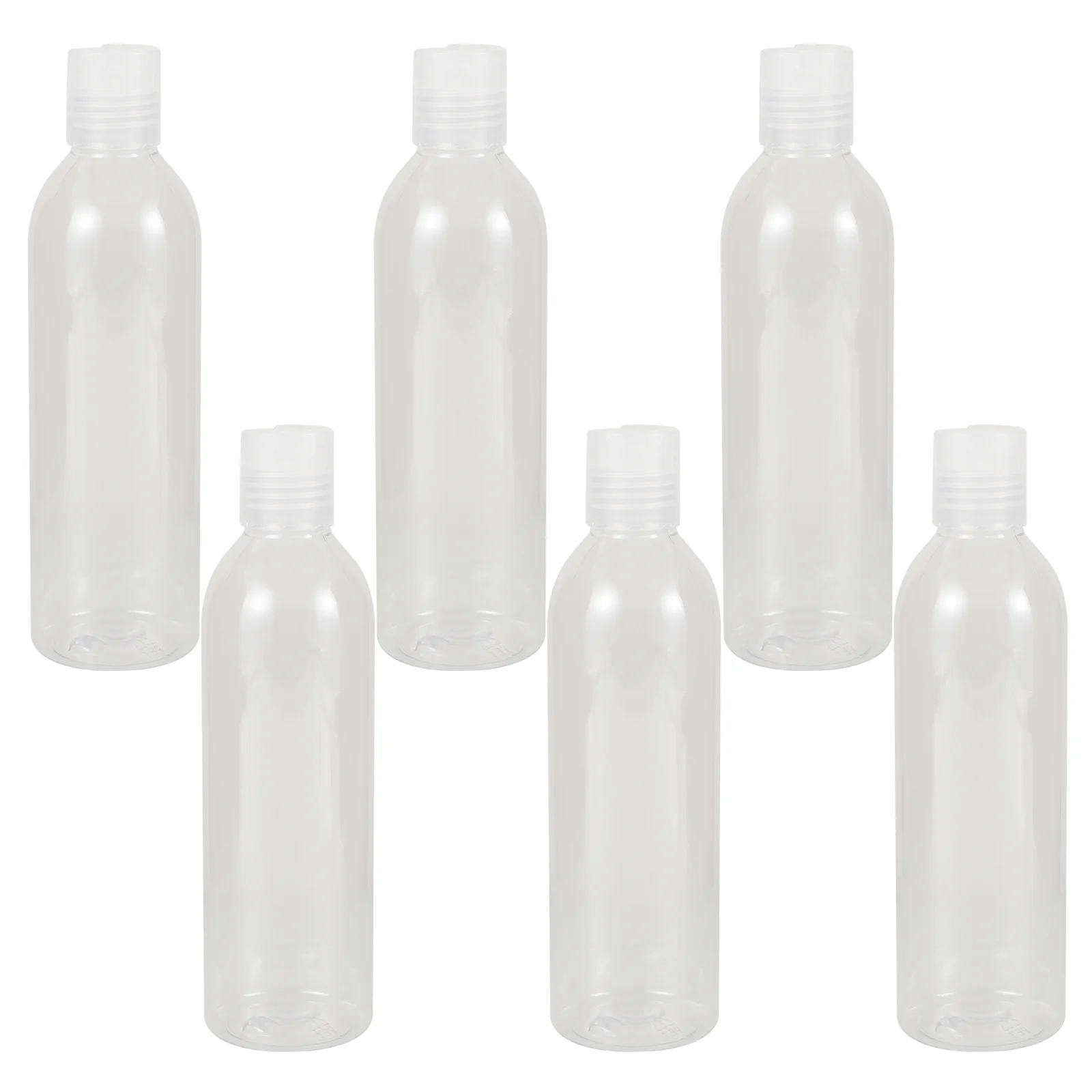 

6 Pcs Press Cap Bottles Flip Travel Toiletries Containers Shampoo Dispenser