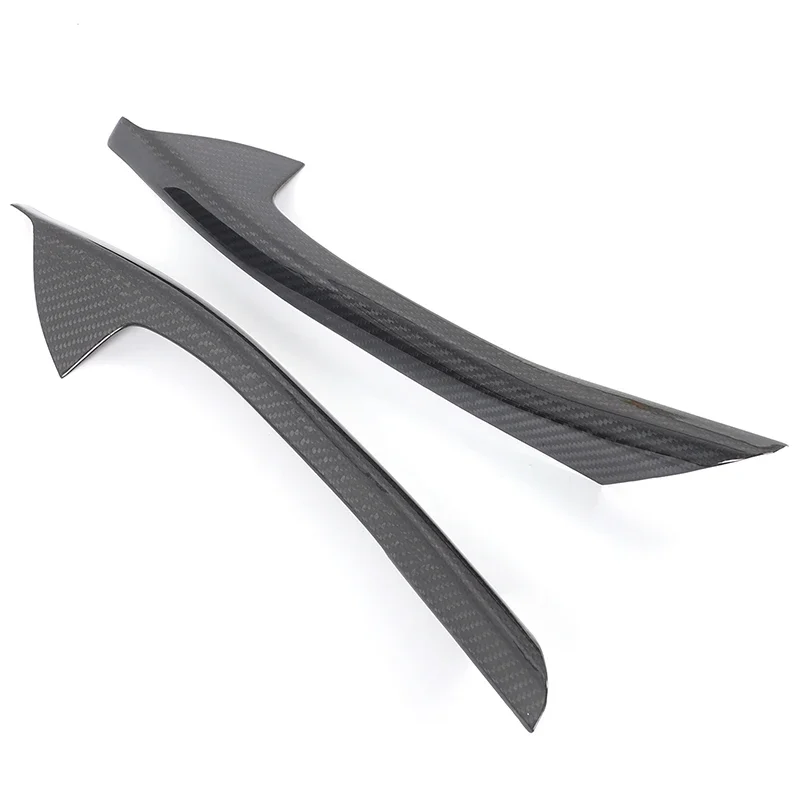 ألياف الكربون الحقيقية 2 قطعة لسيارات BMW 5 Series G60 2024 + زجاج السيارة رفع الإطار الخارجي لوحة ملصقات الزخرفية الملحقات الداخلية