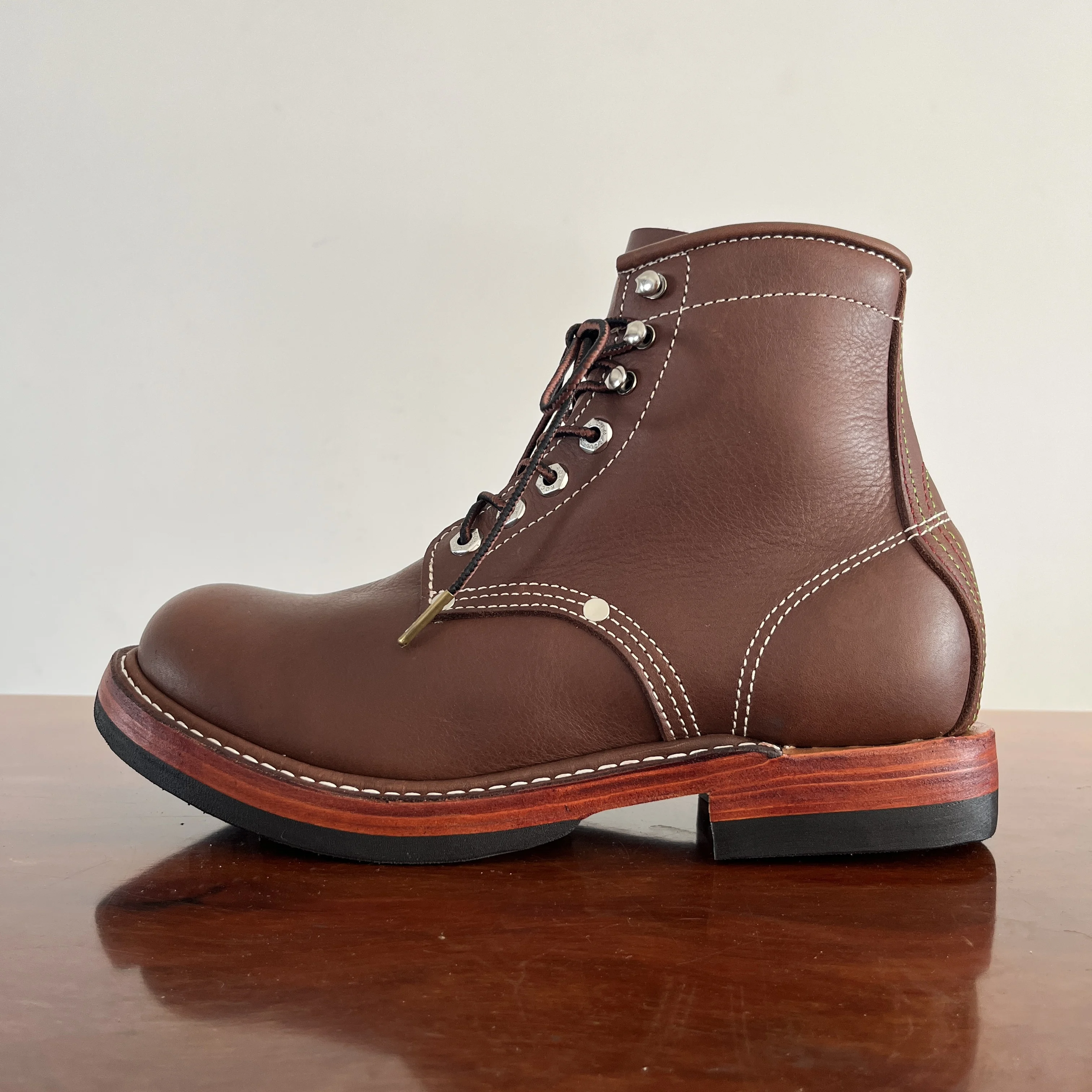 حذاء TD421 RockCanRoll ذو جودة فائقة من جلد البقر الإيطالي الأصلي مصنوع يدويًا ومتين من Goodyear