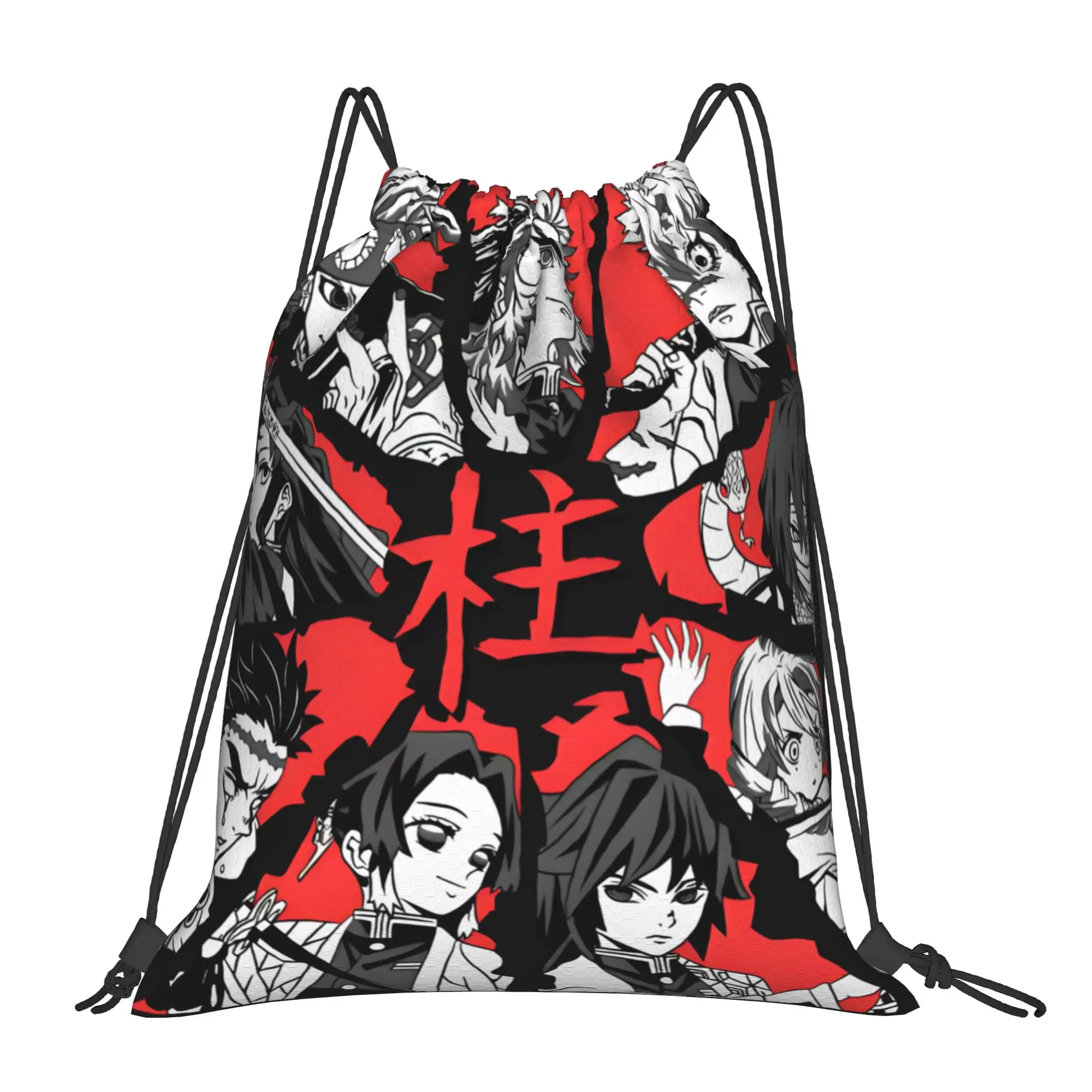 1 pc Hashira Collection Demon Slayer Anime Drawstring Bags Gym Storage Backpack School Shoe Bag