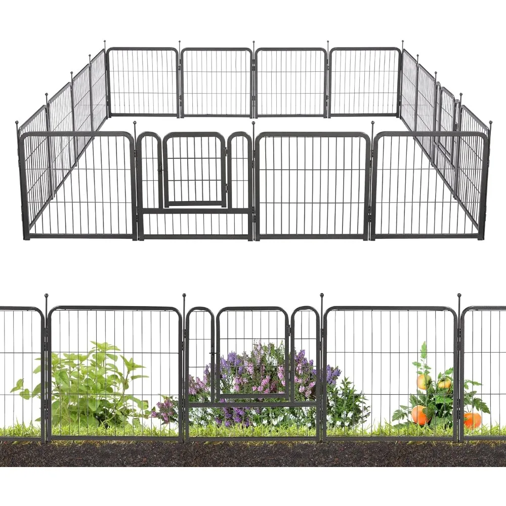 36ft×24in Garden Border Black Gardening and Decoration Fence Buildings Decorations Privacy Supplies Home Fencing