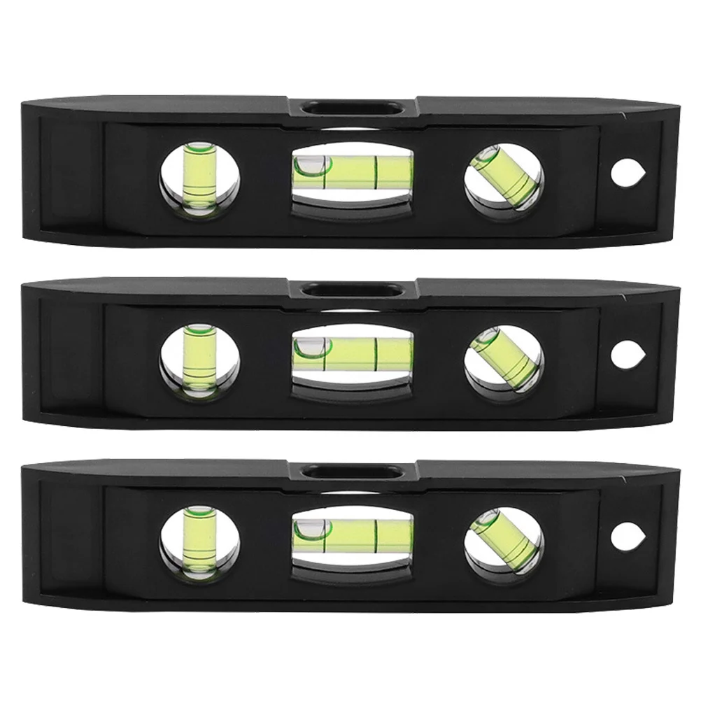 3pcs 6-Inch Magnetic Spirit Abs Shell Transparent Acrylic Bubble Tube Multi-Function Horizontal Ruler Measuring Tool