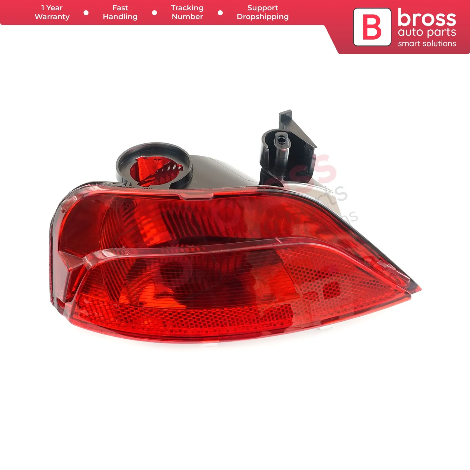 

BSP987-2 Rear Bumper Tail Fog End Light Lamp Lens Reflector Right Side 265808906R for Renault Megane MK4 Sedan Scenic MK4