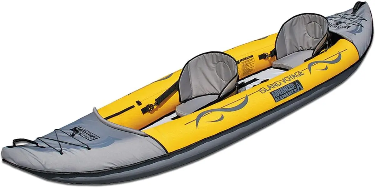 Island Voyage 2 Inflatable Kayak - for 1 or 2 Person - 11 ft - Yellow