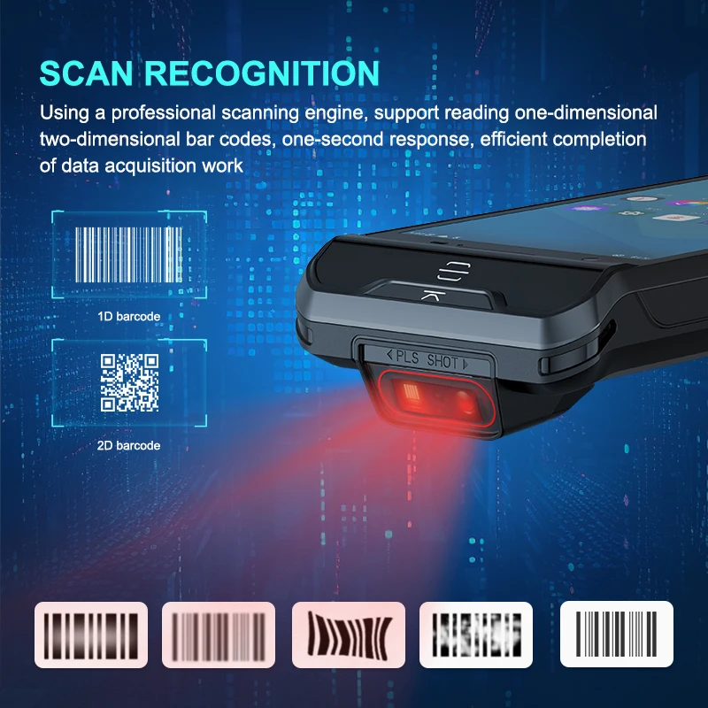 Equipamento portátil de entrada e saída de mercadorias X501 PDA, arma de digitalização de logística, telefone celular industrial Android