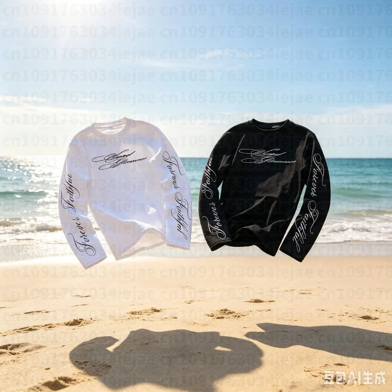Oversized Unique Y2k Long Sleeve Top Harajuku Letter Print Fashion Hip Hop Long Sleeve T-shirt Streetwear CozyFit​ Kid Top Pun
