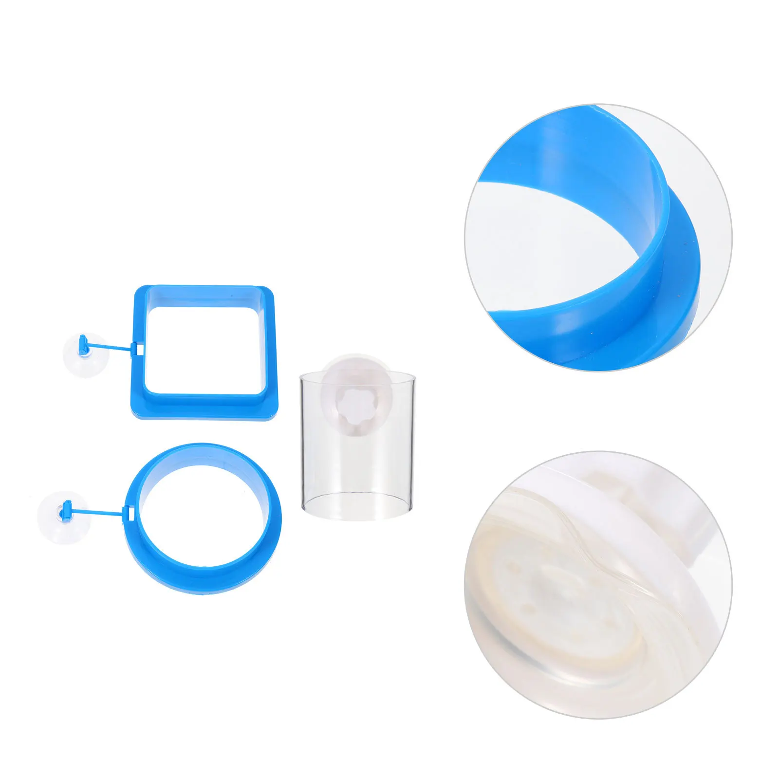 

3Pcs Fish Feeding Rings Reusable Acrylic Aquarium Supplies Convenient Shrimp Feeder No Waste Viewing Fish Feeding Ring