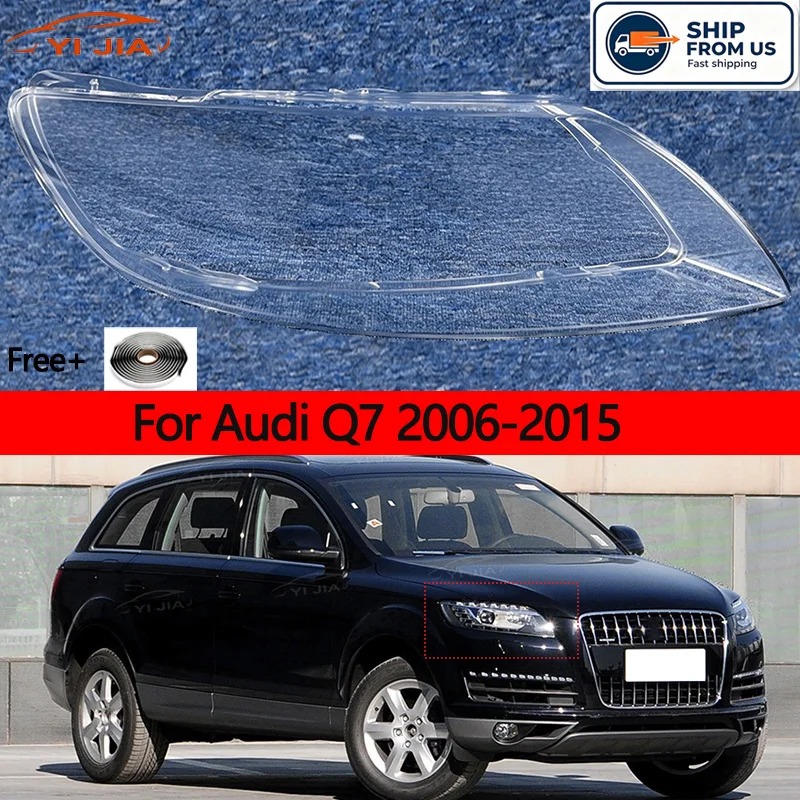 Headlight Protective Cover Replace The Lampshade Fit For Audi Q7 2006-2015 A Pair Of High-Quality Headlight Covers