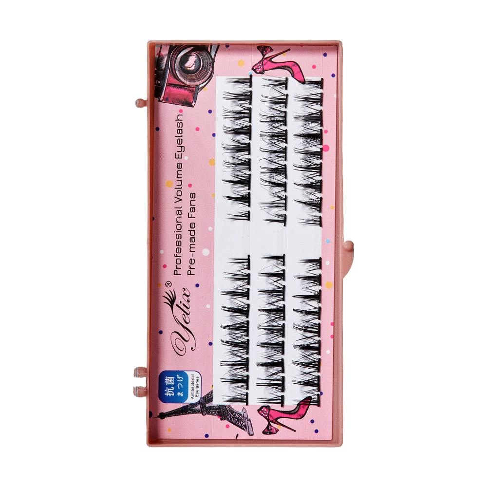 Yelix Manga Lashes 0.07C Cluster Lashes Anime Natural False Eyelashes Fairy Little Devil Eyelash Extension Makeup Cosmetics