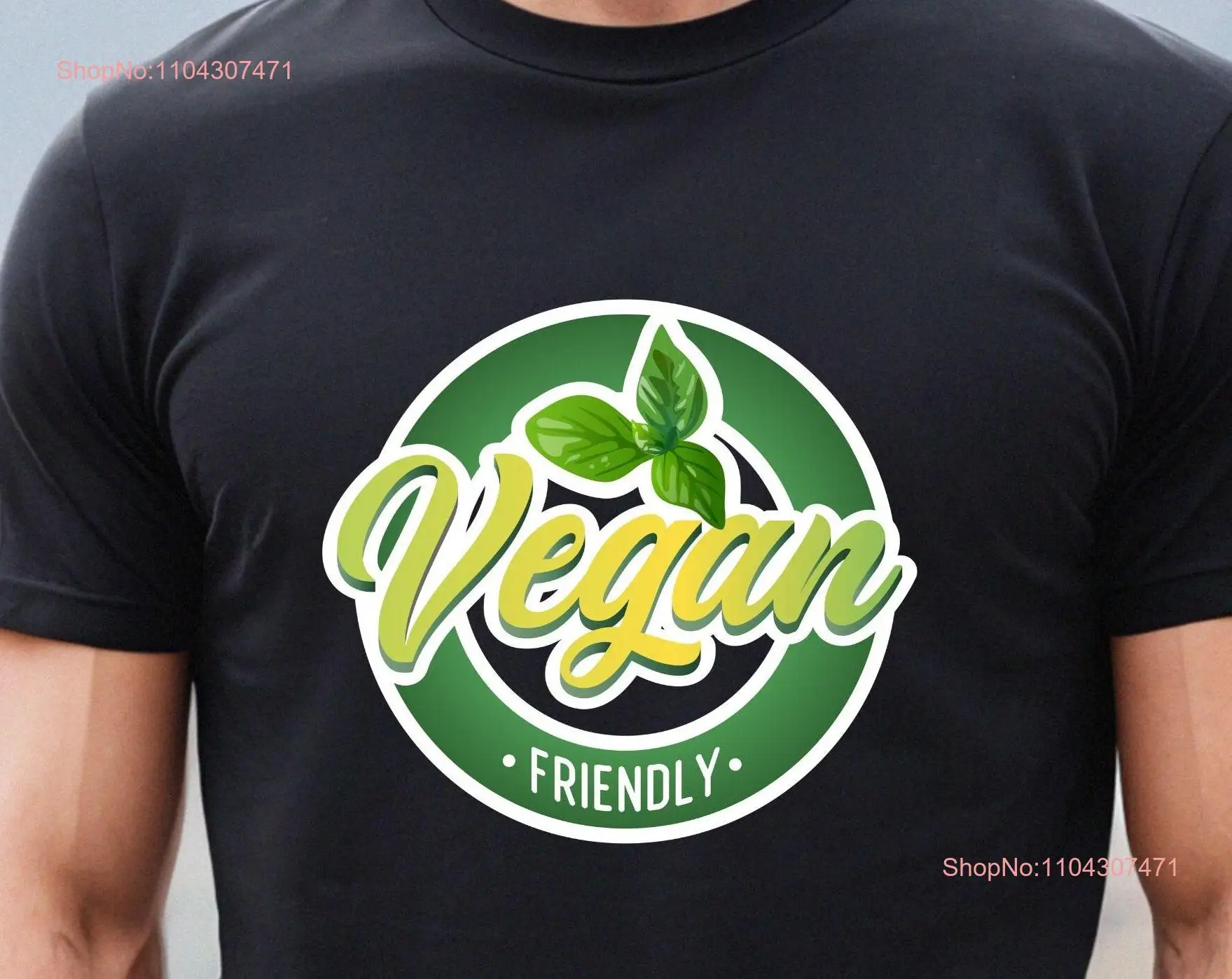 Vegan Friendly T Shirt Circular Symbol Healthy Lifestyle Vegetarian Sustainable for Him or Her Veggie Life