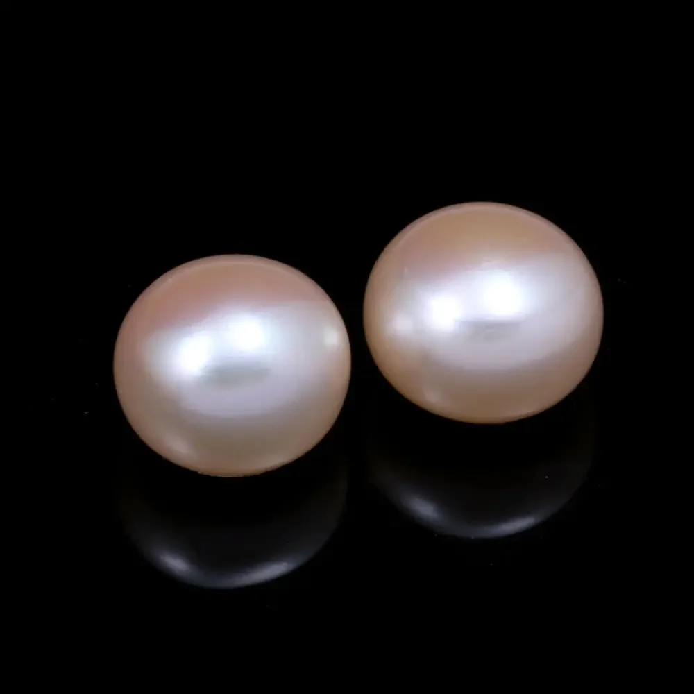 

Natural Freshwater Pearls Beads High Quality Half Hole Loose Beads ForJewelry Making DIY Stud Earrings Accessories