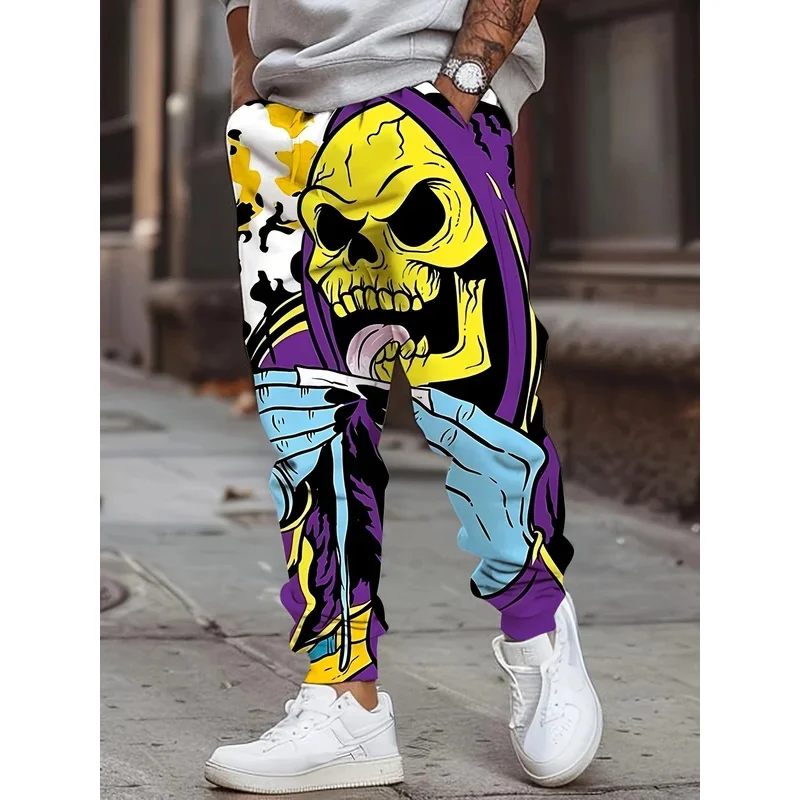2026 Pantaloni alla moda da uomo nuovi Halloween stampati Pantaloni sportivi per il tempo libero ad asciugatura rapida Abbigliamento da corsa all'aperto, Spogliatoio quotidiano