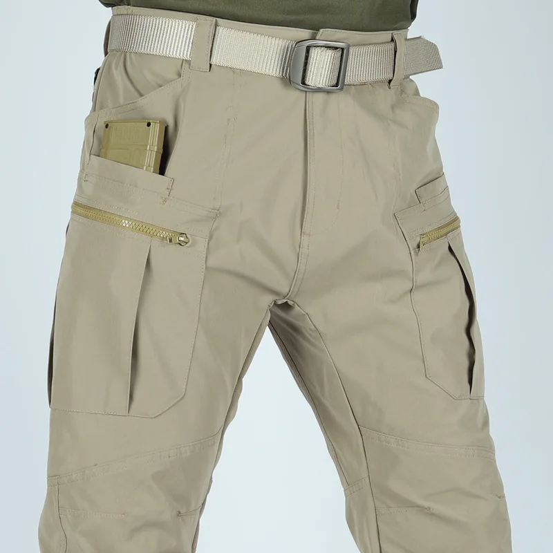 

Мужские водонепроницаемые износостойкие походные брюки с большим карманом на молнии, тактические брюки-карго, мужские военные брюки для тренировок на открытом воздухе