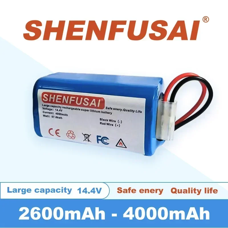 4S1P 14.4V 4000mAh lithium-ion battery pack, suitable for Xiaomi Robot G1 SKV4136GL H18650CH R30 R35