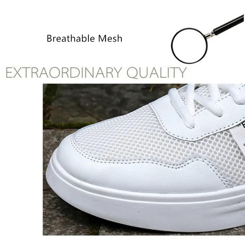Casual Sneakers Men's Sports Shoes for Men Lightweight Mesh Breathable Shoes Man Flats White Travel Tennis Male Sneaker