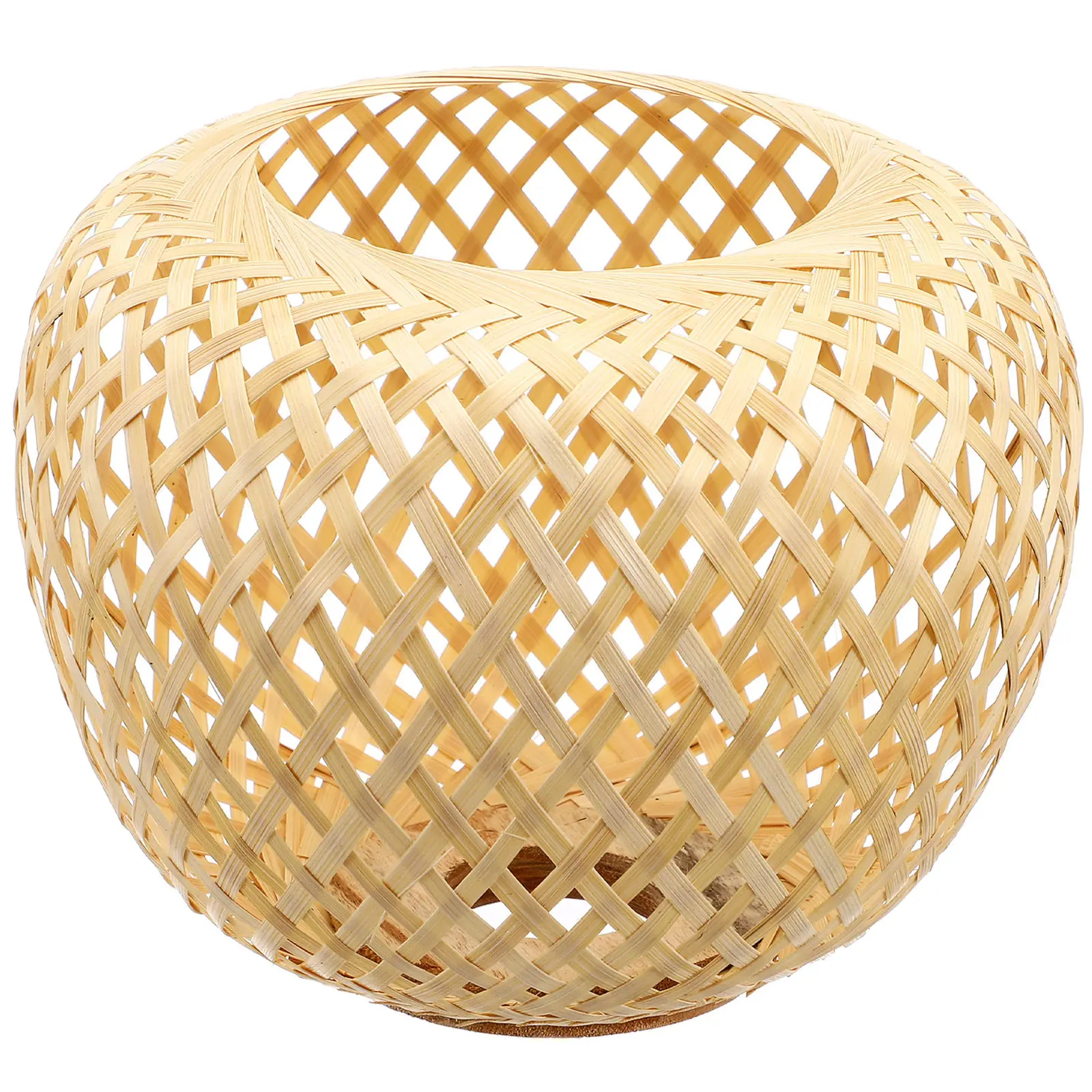 

Woven Bamboo Lamp Shade Lightweight Easy Install Pendant Light Lampshade Replacement for Ceiling Hanging Lamps Home