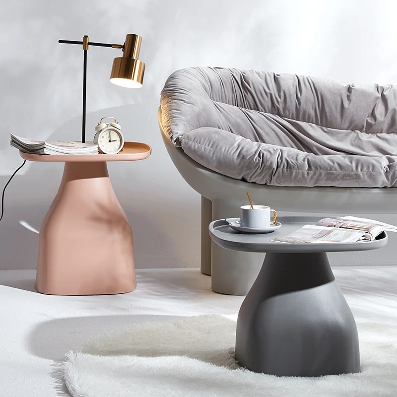 

Luxury Coffee Tables Living Room Plastic Japanese Small Modern Side Table Round Minimalist Table Basse De Salon Home Furniture