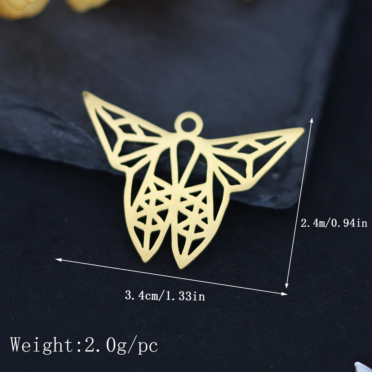 3pcs Insect Butterfly Origami Charms Diy Findings Phone Keychain Bracelets Earrings Pendant Charms For Men Jewelry Making
