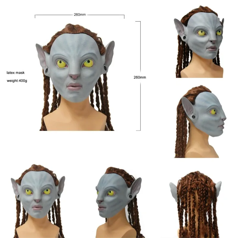 

Hot Movie Avatar 3 Series Creativity Latex Mask Boys and Girls Birthday Party Cosplay Props Supplies Gift