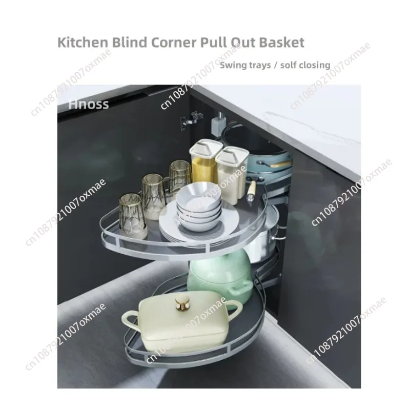 ماجيك الفول السوداني سوينغ صينية سحب المطبخ سوينغ الزاوية سلة التخزين كسول سوزان سلة التخزين #5