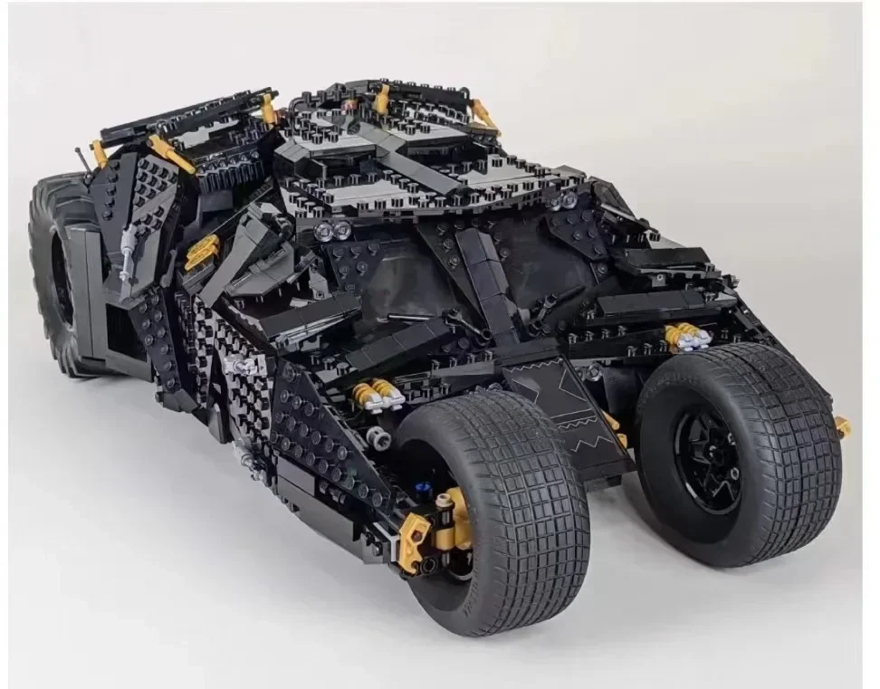 Bloques de construcción para niños, juguete de ladrillos para armar batimóvil de Chariot dark knight, ideal para regalo de cumpleaños, código 2049, Compatible con 76240, Compatible con