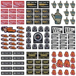10 Pcs Outdoor Patches For Clothing Iron On Lots Bulk Wholesale Embroidered Designer Pack Jacket Poker Woman Tactical Letter Sew