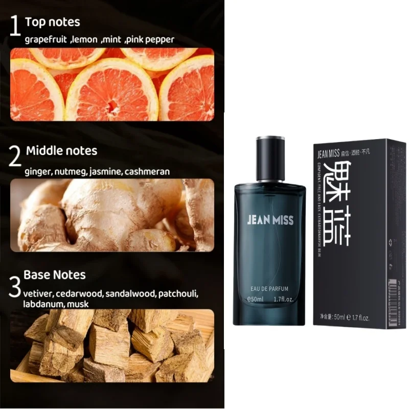 New Men's Perfume Fresh Wooden Tone Lasting Fragrance Eau De Toilette Fragrances Body Spray Parfums Pheromone Perfuming - Image 2