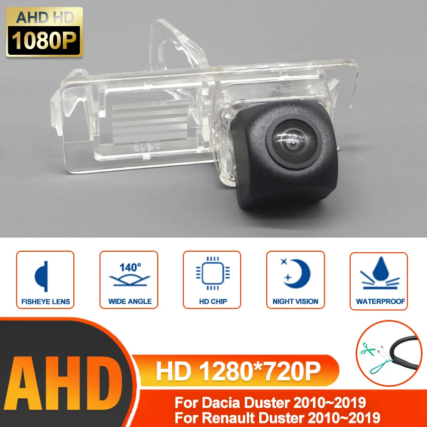 

Fisheye For Dacia Duster 2010~2019 For Renault Duster 2010~2019 Night Vision Car Reverse Backup Parking Rear View Camera HD AHD