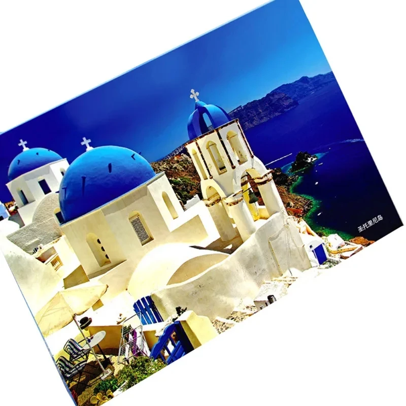 6 Sheets/Lot Take A Trip To Beautiful Santorini Postcards Landscape Photography Gift Greeting Cards DIY INS Style Decoative Card