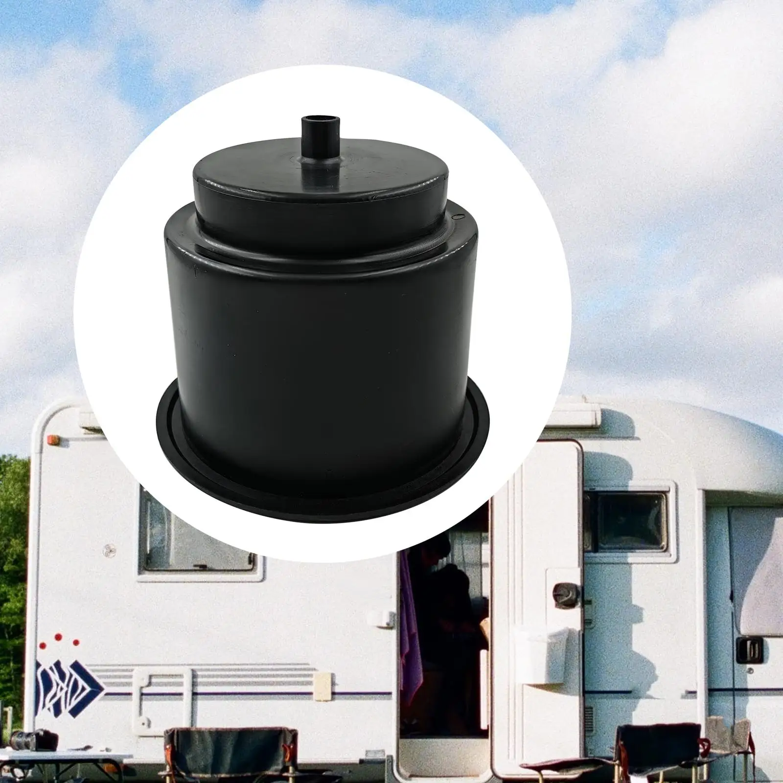 

Recessed Cup Drink Holder Black Insert with Drain Hole for Boats Marine Game Tables Easy to Install Replacement