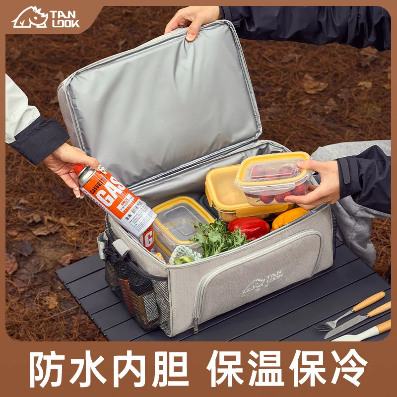 Large Outdoor Camping Bag Insulated Cooler Tote Portable Picnic Pack Hiking Travel Ice Storage Large Capacity Thermal Bag