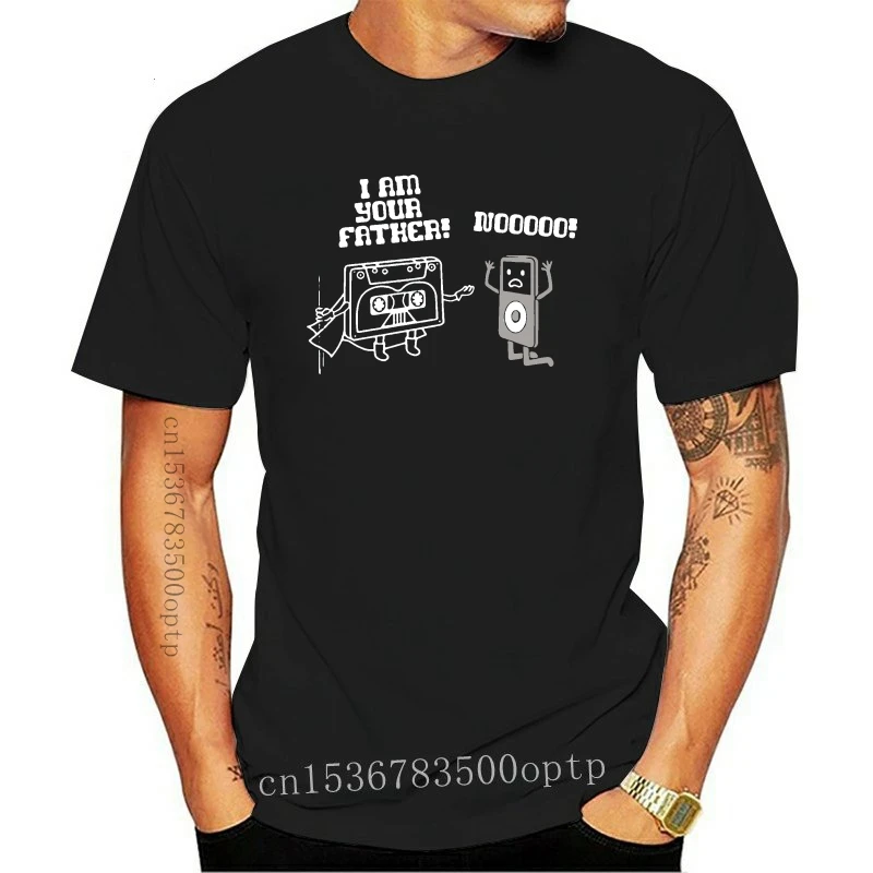 Camiseta de parodia divertida para hombre, Cassette Retro, soy tu padre, nuevo