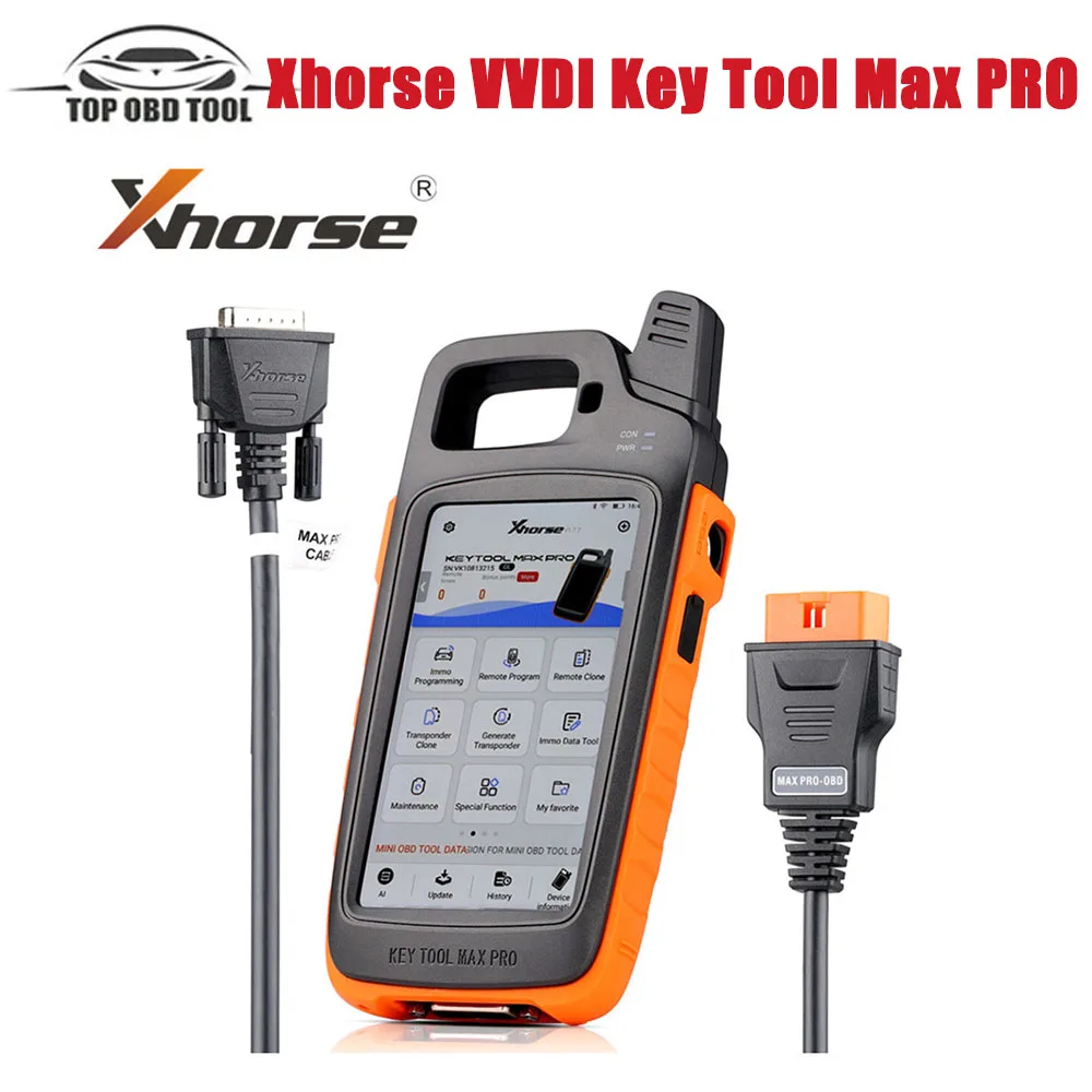 

Xhorse VVDI Key Tool Max PRO Contains Key Tool Max and Mini OBD Tool Functions Adds CAN FD, Voltage and Leakage Current