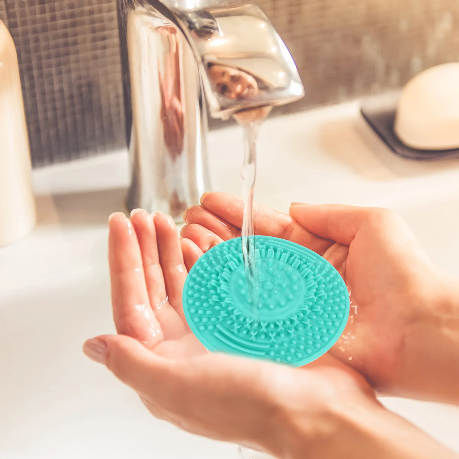 

3pcs Cleaning Pad Silicone Makeup Brush Scrubber Cup With Deep Clean Grooves Wash Tool For Home Salon Use Brush Cleaning Mat