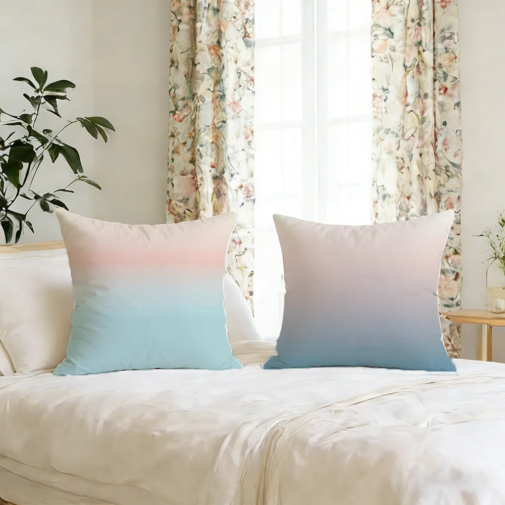 Summer Sunse Cushion Cover Bedroom Sofa Decorative Home Car Portable Cushion Cover With Zipper Soft Pillowcase - view 3
