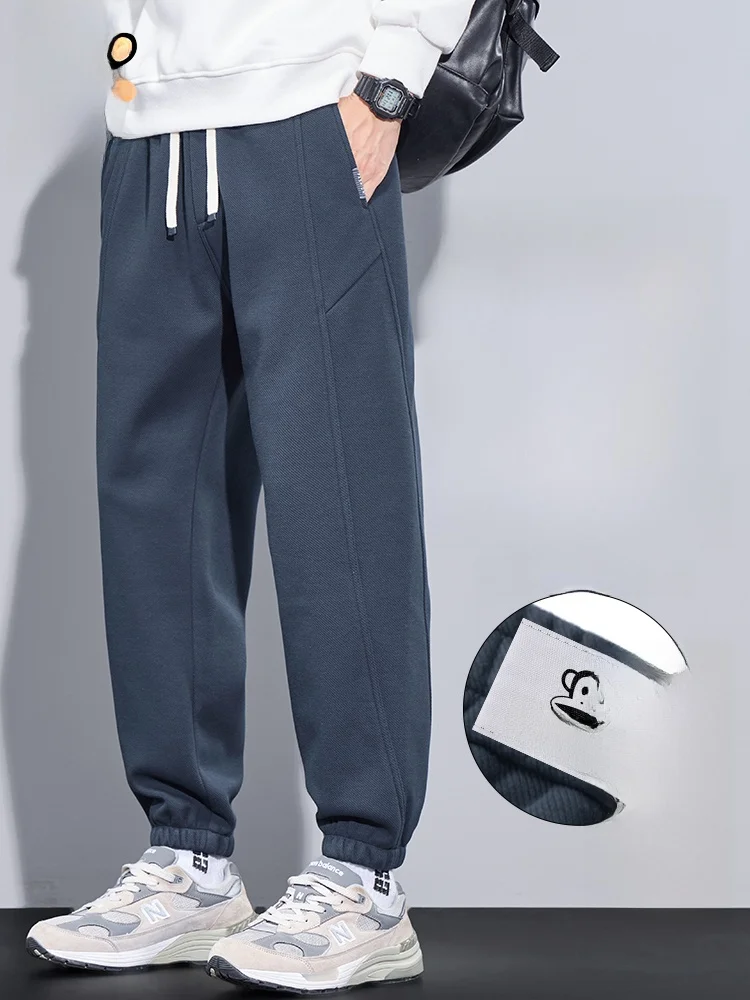 

PaulFrank Spring Fce-Lined Trousers Men's Loose Comfortable Spor Sweatpants Elastic Waisand Casual Pants