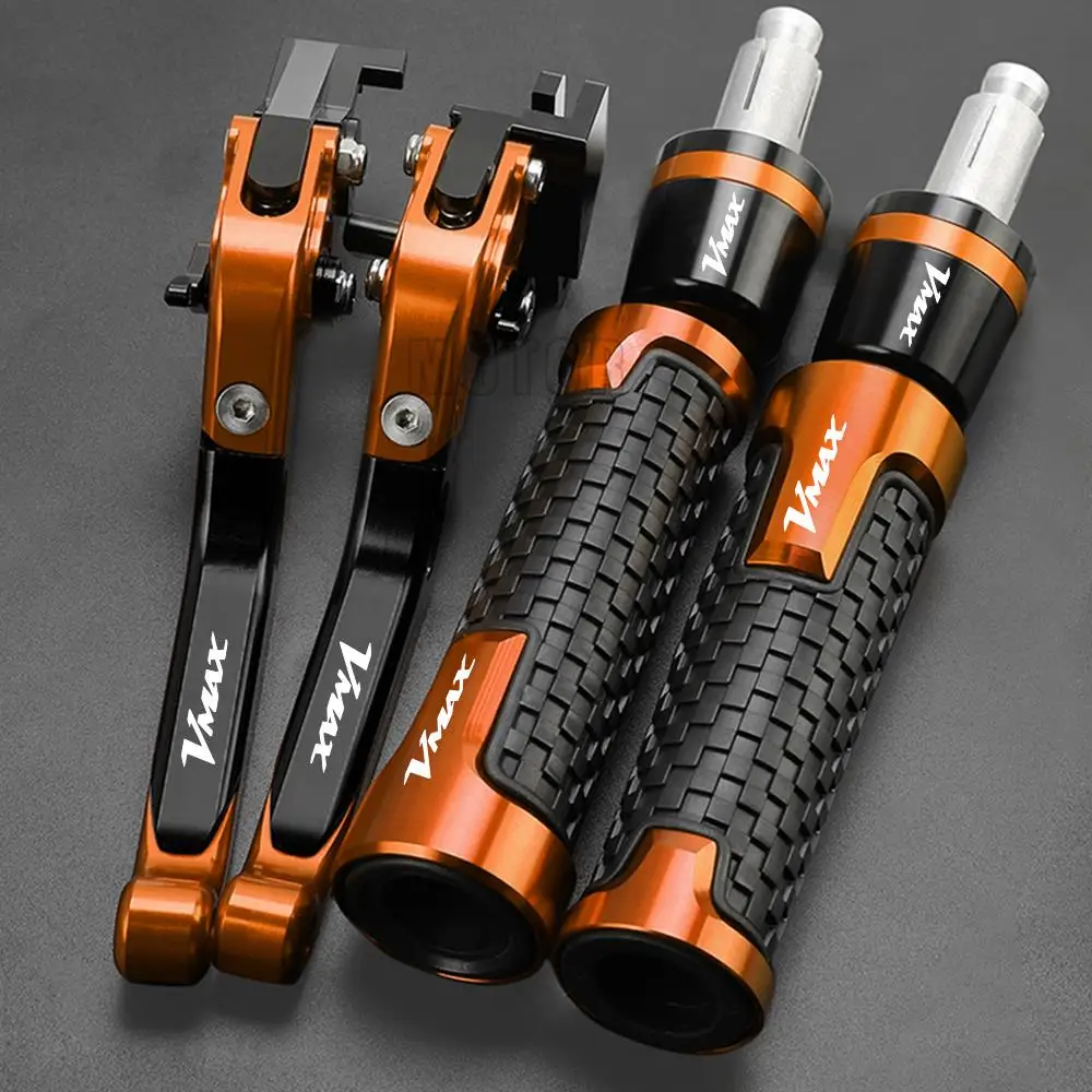 Motorcycle V-MAX V MAX 1200 For YAMAHA VMAX 1200 1985-2008 2007 2006 2005 2004 Brake Extendable Clutch Lever Grip Handlebar Ends