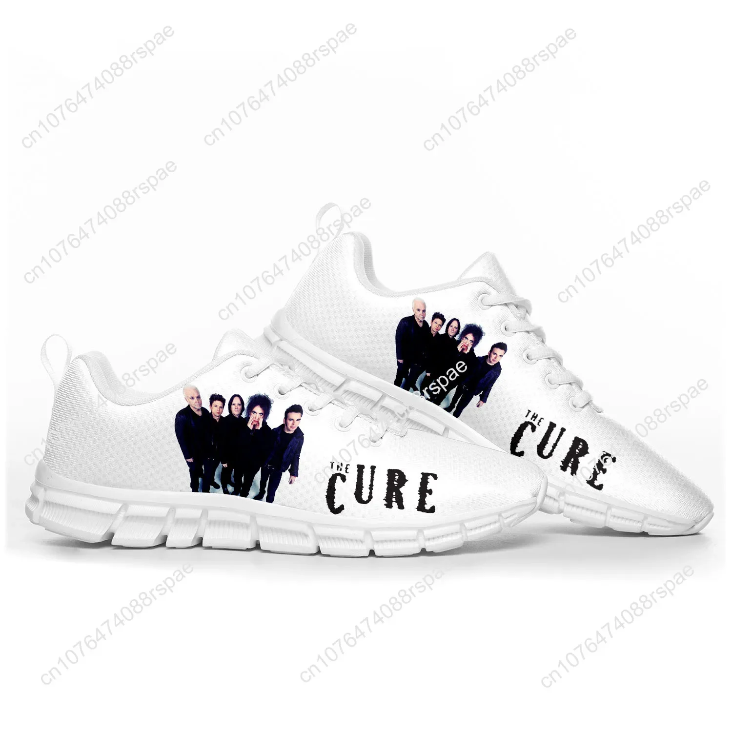 Cure Rock Band O Robert Smith Calçados Esportivos, Homens Mulheres Adolescente Crianças Crianças Sneakers, Personalizado de Alta Qualidade Casal Sapatos, Branco