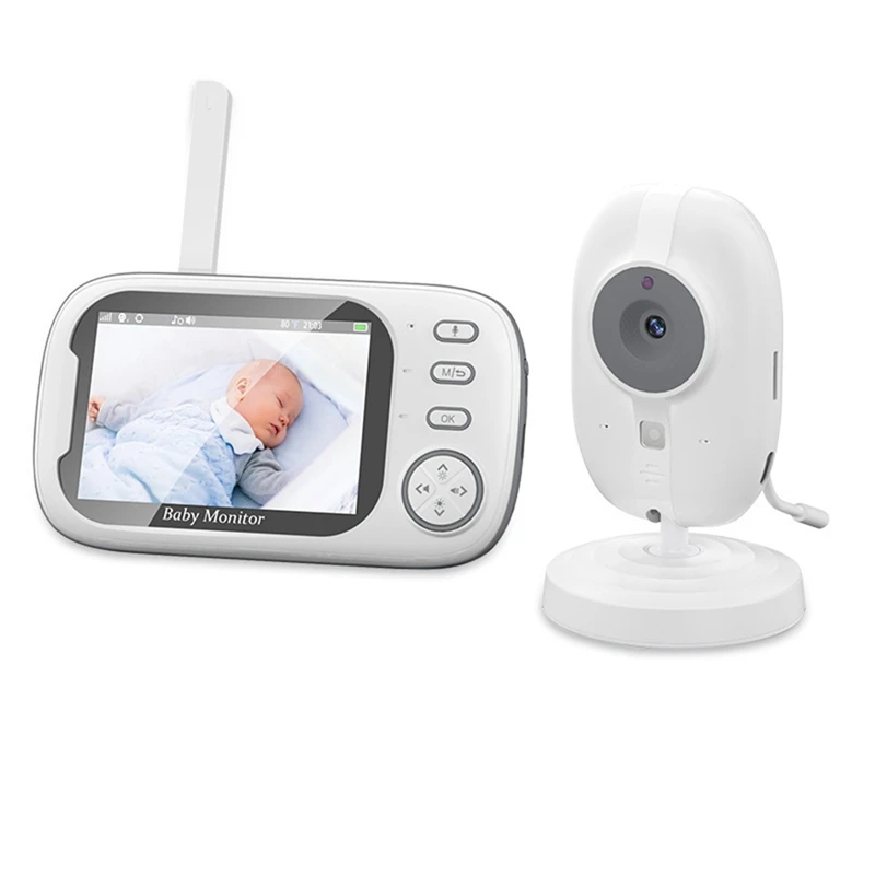 

3.5 Inch Wireless Video Baby Monitor Night Vision Temperature Monitoring 2 Way Audio Talk Baby Camera US-Plug