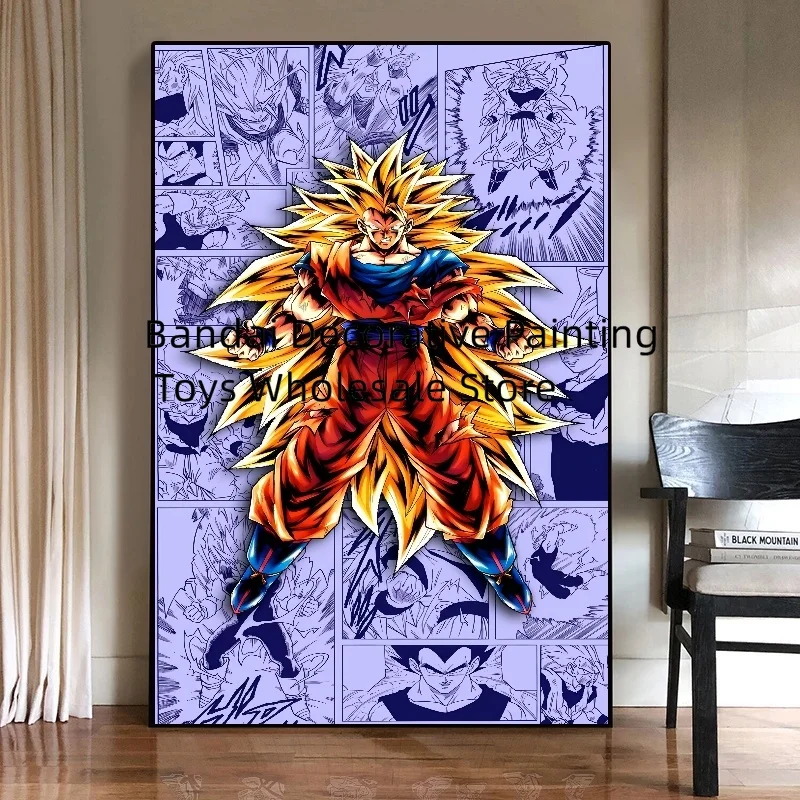 Pintura de lienzo de Anime para paredes, decoración de Goku de siete Dragon Ball, impresiones modulares, póster para dormitorio de niños, imagen para el hogar, regalos