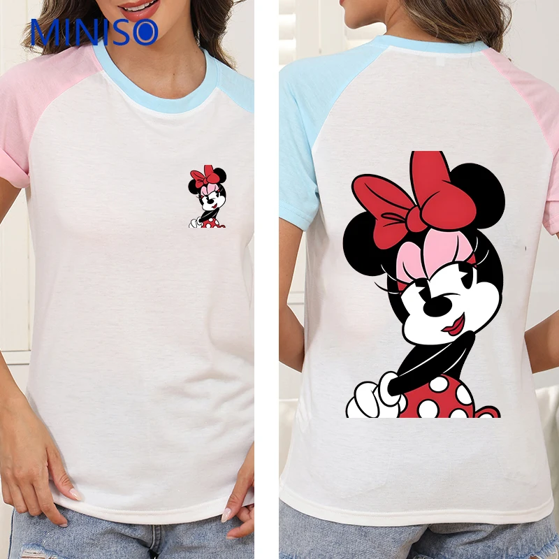 

Disney Mickey Women Cartoon Tops Custom Short Sleeve Clothing Trends Korean Reviews Many Clothes Ladies Summer Dress T-shirt