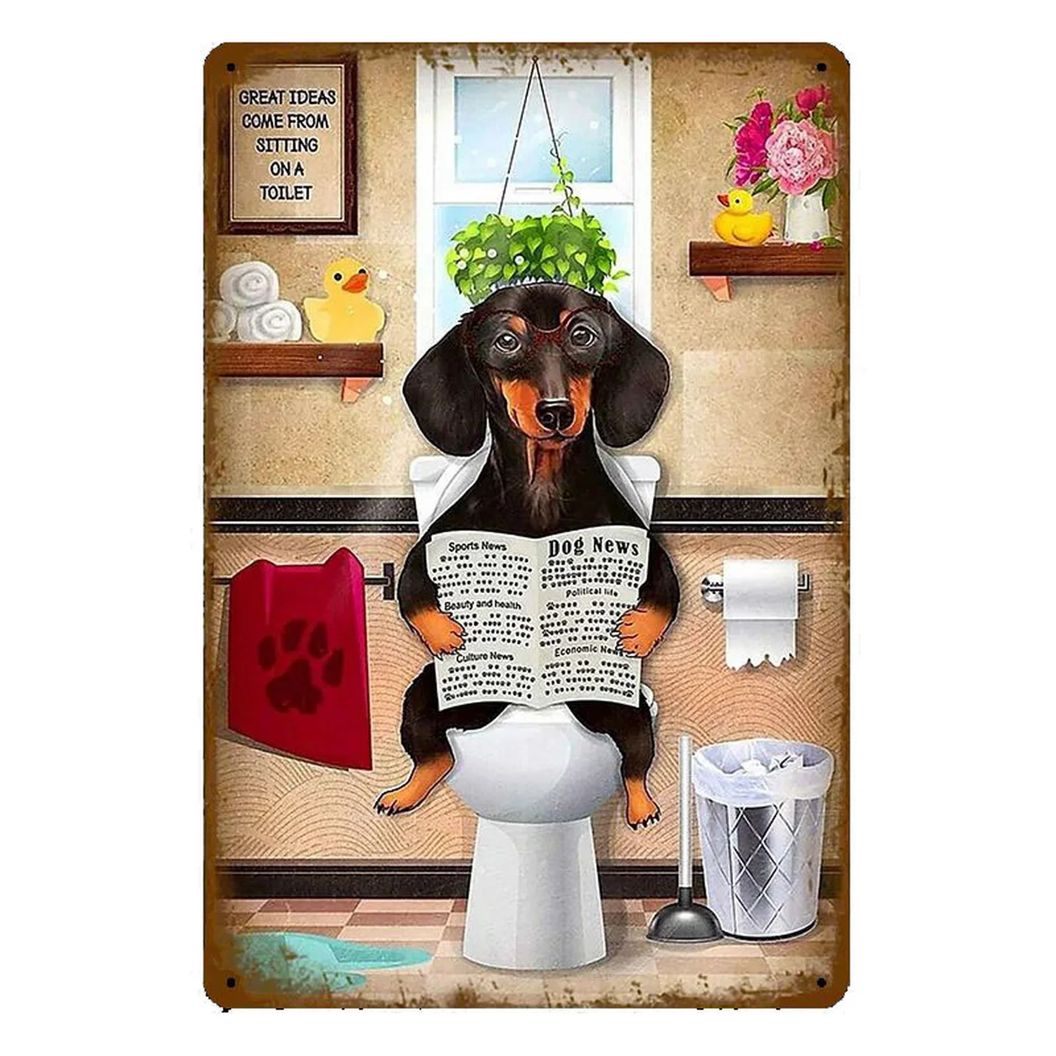 Metal Tin Signs Washing Room Toilet Wall Decoration Plaque Vintage Art Posters Iron Painting for Man Cave Home Cafe Club Bar