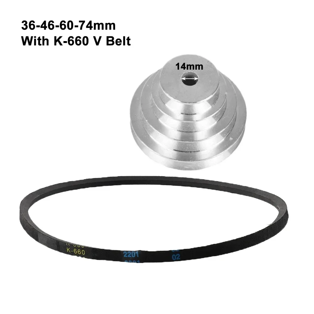 2pcs Pagoda Pulley Wheel V Type Belt Set 4/5 Step Transmission Wheel a Type V-shaped Pulley Timing Belt for Drill Benchtop Press