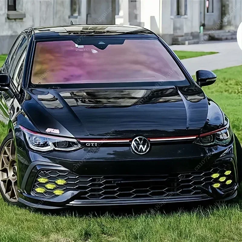 For VW Golf MK8 GTI GTD GTE R-Line 2020-2024 Front Bumper Side Splitter Spoiler Front Fog Light Canard Bodykit CS Fangs Spoiler