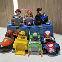 Genuine Paw Patrol Vehicle 8-9CM Ryder Chase Skye Zuma Rocky Car Anime Doll Action Figures Rescue Team Kids Birthday Gift Toy