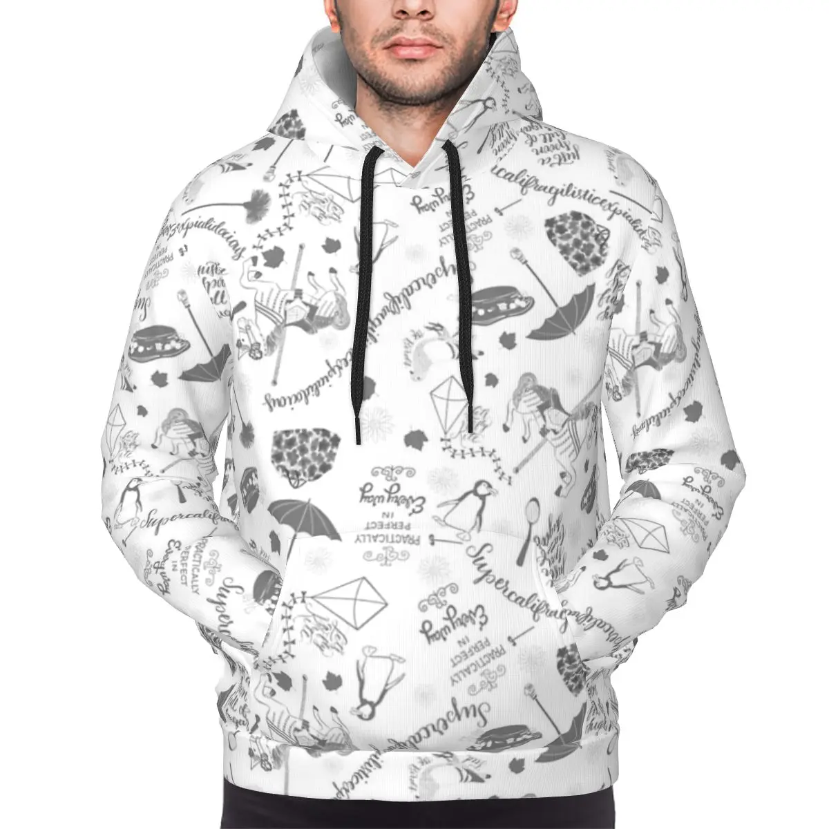 Mary Poppins Sudadera con capucha Harajuku pulóver Otoño Invierno hombres mujeres sudaderas camisetas de manga larga